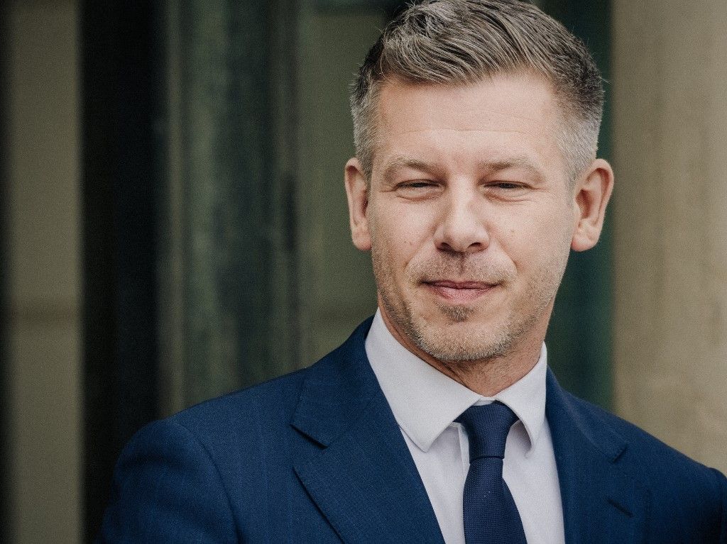 Portrait of Peter Magyar Prime Minister of Hungary on his arrival before a meeting with the President of the French Republic at the Elysee Presidential Palace in Paris France on June 3, 2026. (Photo by Bastien Ohier / Hans Lucas via AFP)