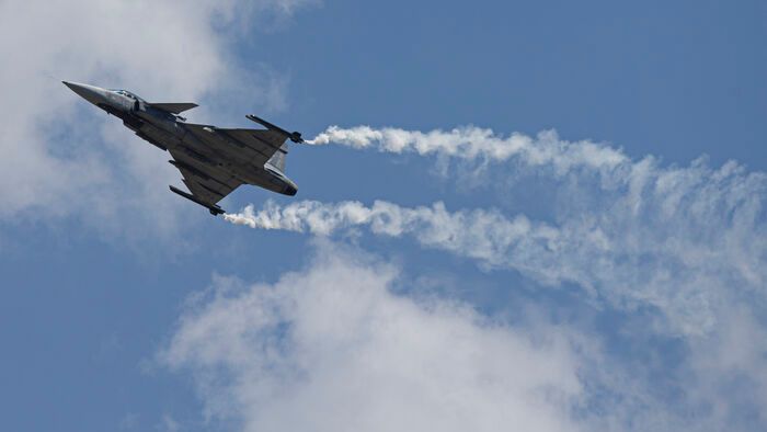 Gripen harcászati repülőgép fogadása Kecskeméten
JAS 39 Gripen vadászrepülőgép