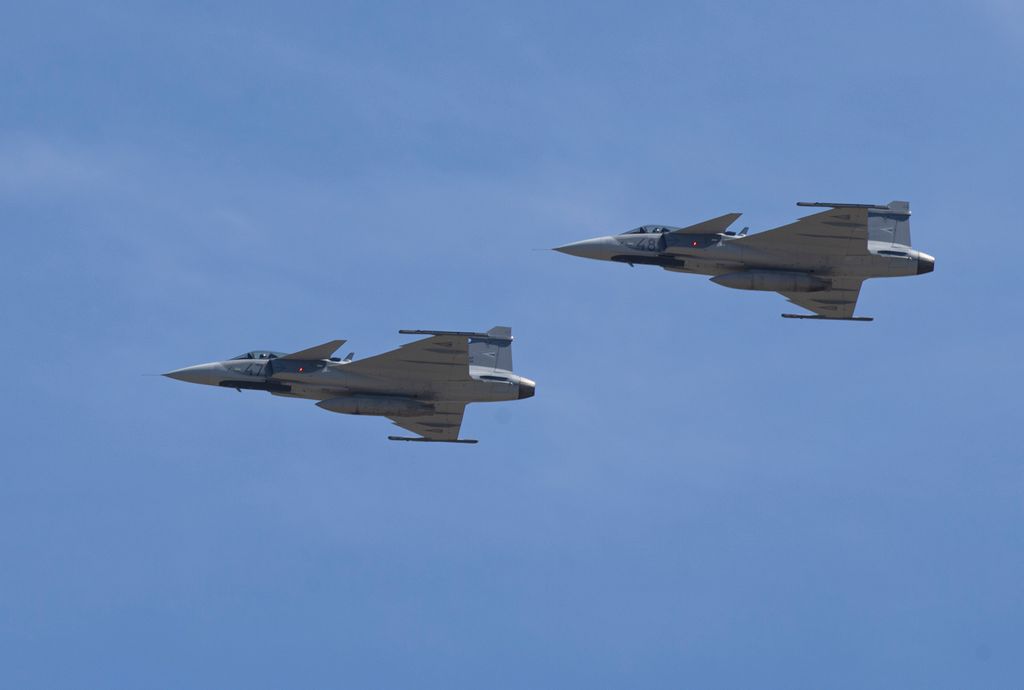 Gripen harcászati repülőgép fogadása Kecskeméten
JAS 39 Gripen vadászrepülőgép