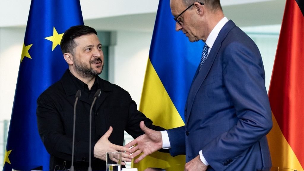 Friedrich Merz német kancellár és Volodimir Zelenszkij ukrán elnök