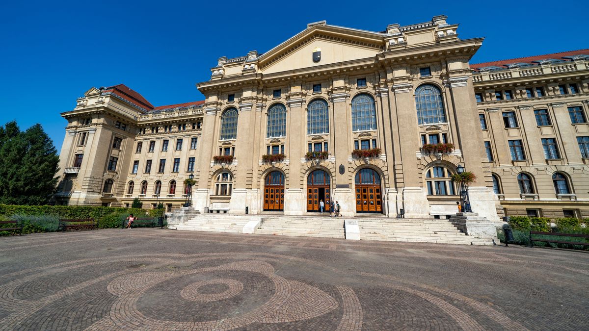 Debrecen, Hungary - September 2, 2019: Building of Debrecen University.