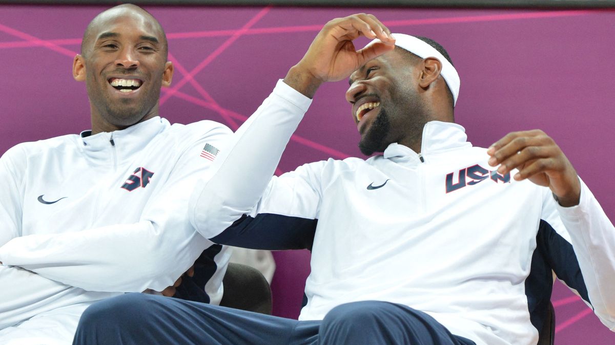 Kobe Bryant és LeBron James viccelődik egymással a londoni olimpián, még 2012-ben