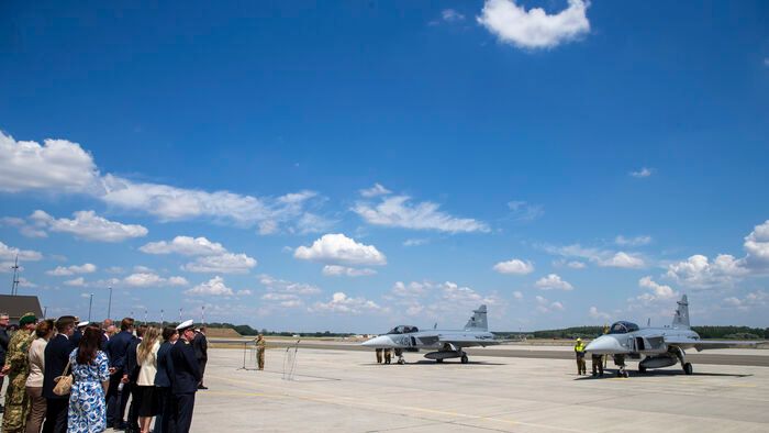 Gripen harcászati repülőgép fogadása Kecskeméten
JAS 39 Gripen vadászrepülőgép