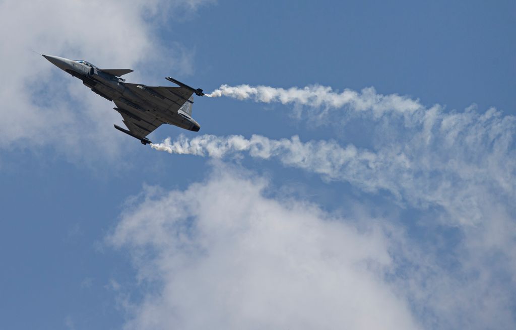 Gripen harcászati repülőgép fogadása Kecskeméten
JAS 39 Gripen vadászrepülőgép