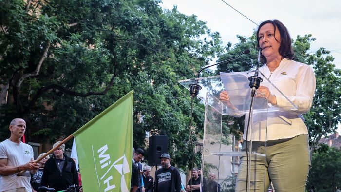 Fejes Rudolf Anzelm melletti tüntetés Románia budapesti nagykövetsége