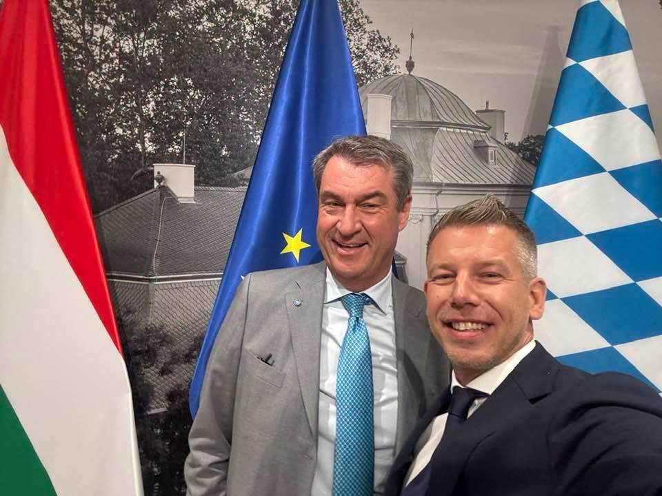 Markus Söder és Magyar Péter Forrás: Facebook