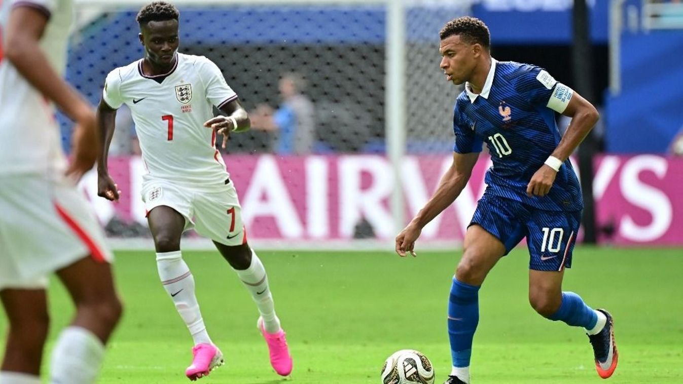 Bukayo Saka (balra) három, Kylian Mbappé két gólt szerzett az Anglia–Franciaország (6-4) vb-bronzmérkőzésen
Kylian Mbappe of French - Match between French and England, valid for the 2026 FIFA World Cup third-place play-off, held at Miami Stadium, in Miami