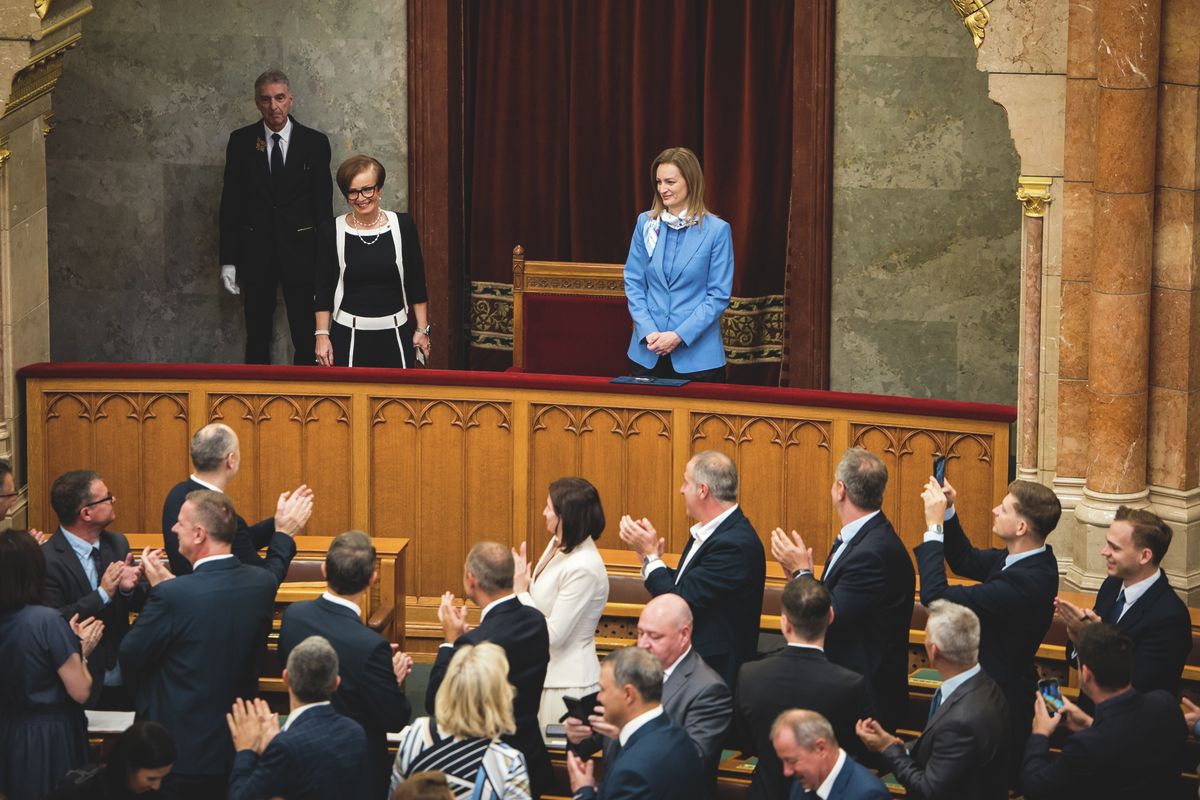 Forsthoffer Ágnres házelnök lett ideiglenesen a köztársasági elnök (Fotó: Ladóczki Balázs)