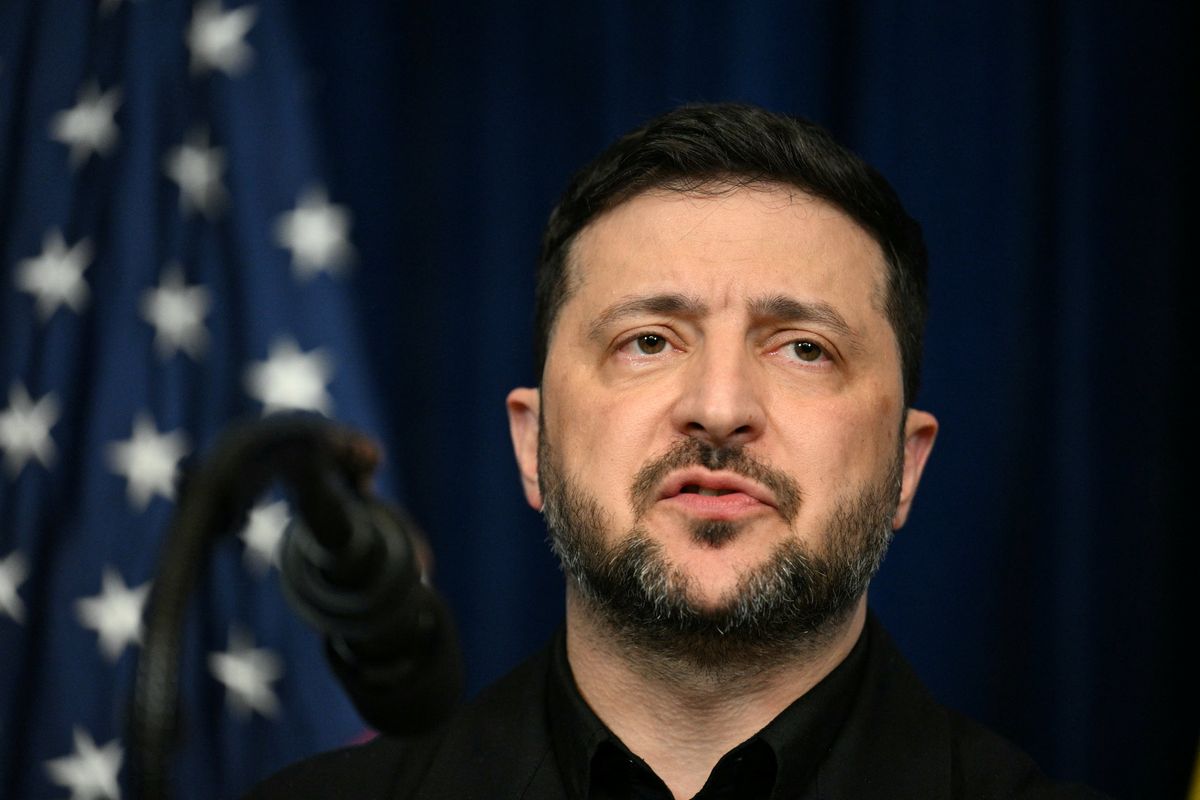 Volodimir Zelenszkij ukrán elnök idén már több szerencsével tért haza a washingtoni útjairól (Fotó: JIM WATSON / AFP)