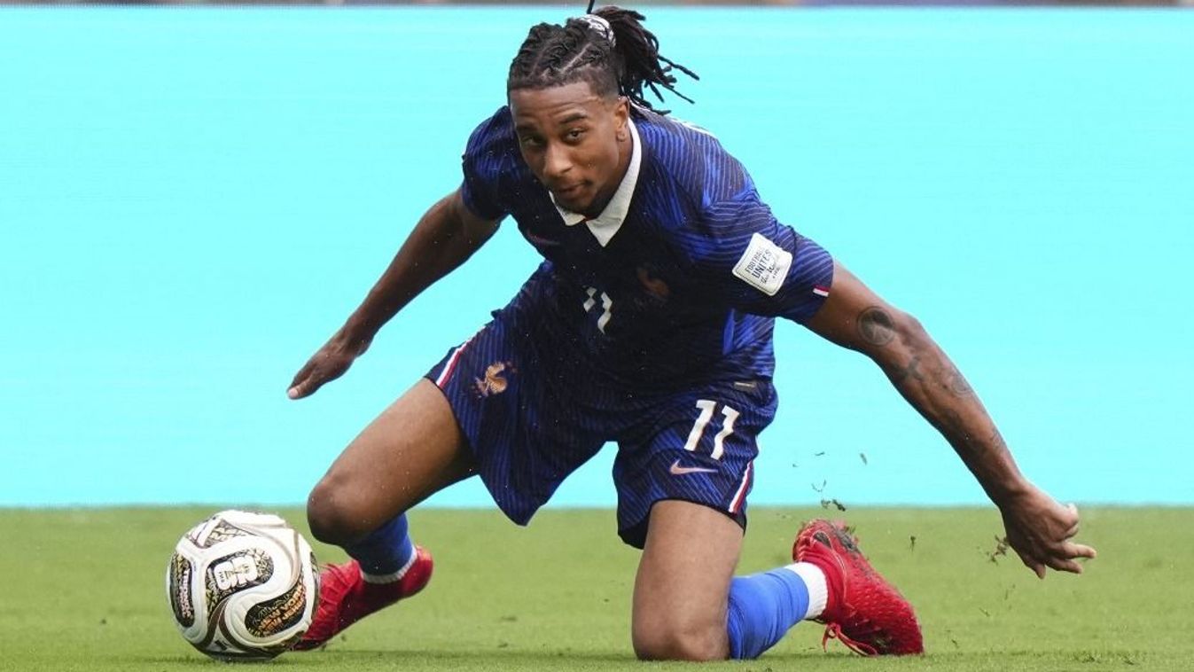 Michael Olise of France controls the ball during the FIFA World Cup 2026 Bronze Medal Match match between France and England at Miami Stadium on July 18, 2026 in Miami Gardens, United States. (Photo by Jose Breton/Pics Action/NurPhoto) (Photo by NurPhoto