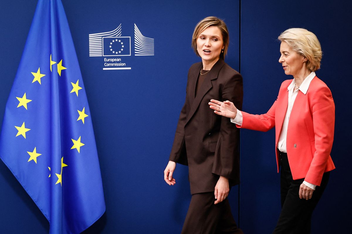 A brüsszeli elit Ursula von der Leyen vezetésével azt akarja, hogy újranyissák az izlandi uniós csatlakozásról szóló tárgyalásokat (Fotó: SIMON WOHLFAHRT / AFP)