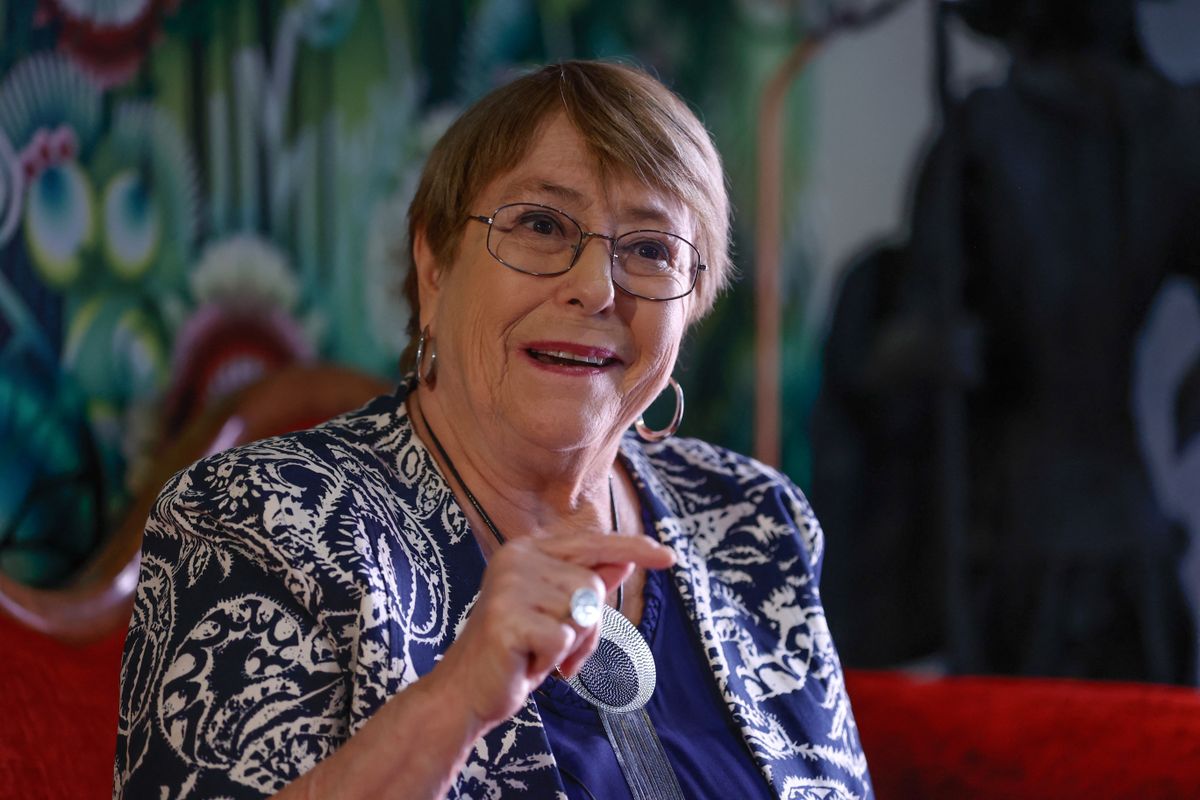 Chile's former president (2006-2010 and 2014-2018) Michelle Bachelet speaks during an interview with AFP in Santiago on December 22, 2025. "The world is ready" for a woman to take the helm of the United Nations for the first time and bring a different kind of leadership, said Michelle Bachelet, former president of Chile and candidate to head the organisation, in an interview with AFP. (Photo by Raul BRAVO / AFP)