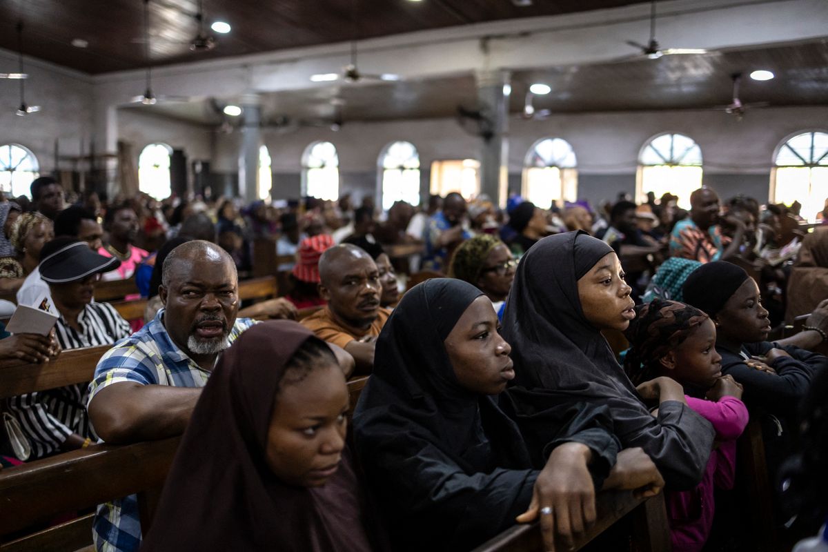 Keresztény közösség Nigériában Fotó: AFP