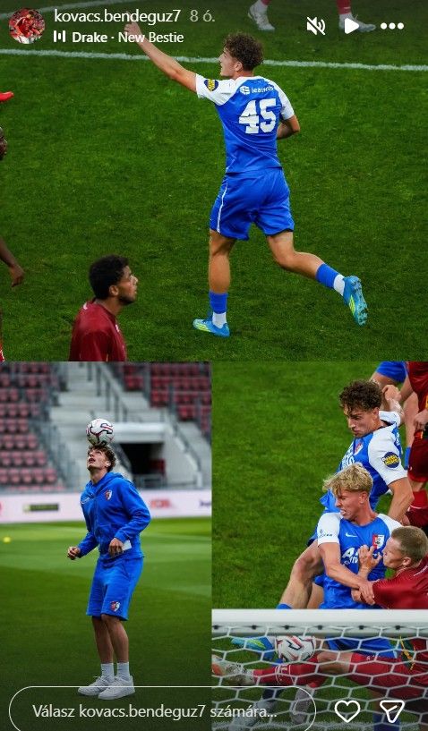 Kovács Bendegúz a közösségi oldalán megörökítette első gólját az AZ Alkmaar színeiben