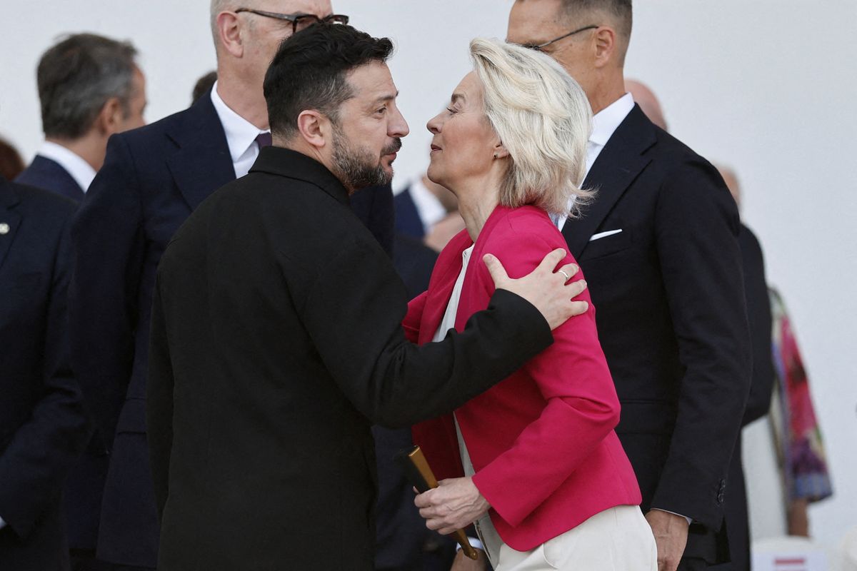 Hamar megváltozhat a hagnem Ukrajna és az Európai Bizottság között, ha Zelenszkij nem kapja meg a pénz, amit követel (Fotó: BENOIT TESSIER / POOL)