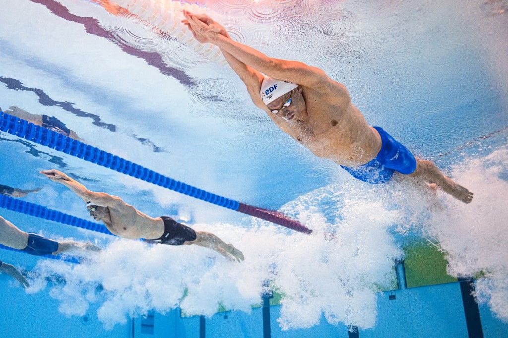 Léon Marchand és Márton Richárd az Európa-bajnokság döntőjében 200 pillangón