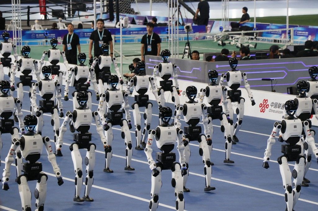 A robotok bevonulása, mint az igazi olimpián a sportolóké