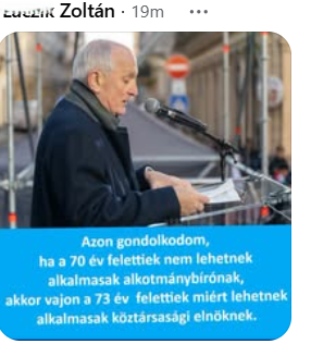 Furcsa képmutatásra mutatott rá egy kommentelő Baka András jelölése után (Fotó: Facebook)