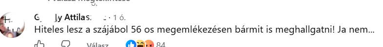 1956 meggyalázását emlegetik a felháborodott emberek a Tisza Párt döntése után (Fotó: Facebook)