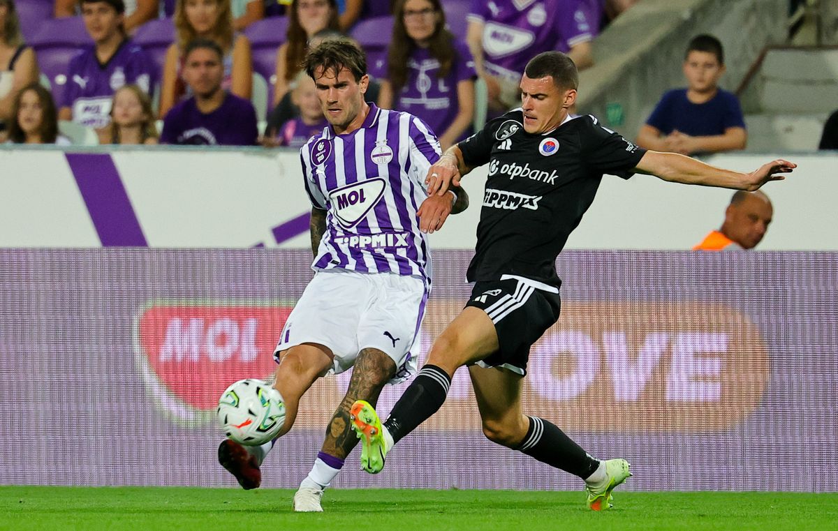 Az Újpest válogatott játékosa, Horváth Krisztofer a lecserélése után összebalhézott Szélesi Zoltán edzővel