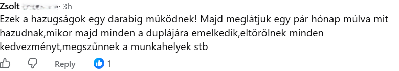 Nem hisz a nép a Tisza-kormánynak Fotó: (Facebook)