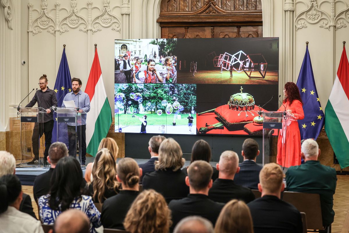 Kormányszóvivői sajtótájékoztató az augusztus 20-i ünnepi eseményekről. Fotó: Mirkó István
