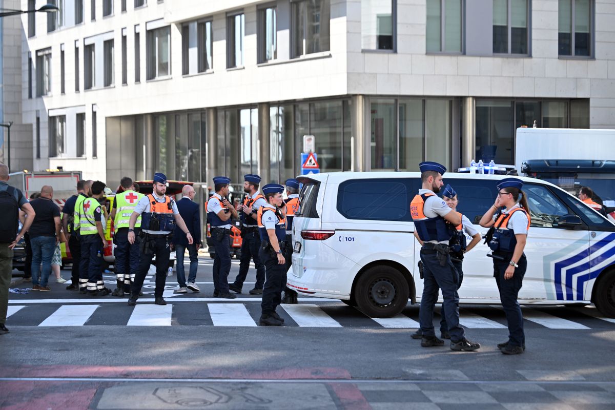 A rendőrség folyamatosan kapta a jelzéseket Brüsszelben Fotó: AFP