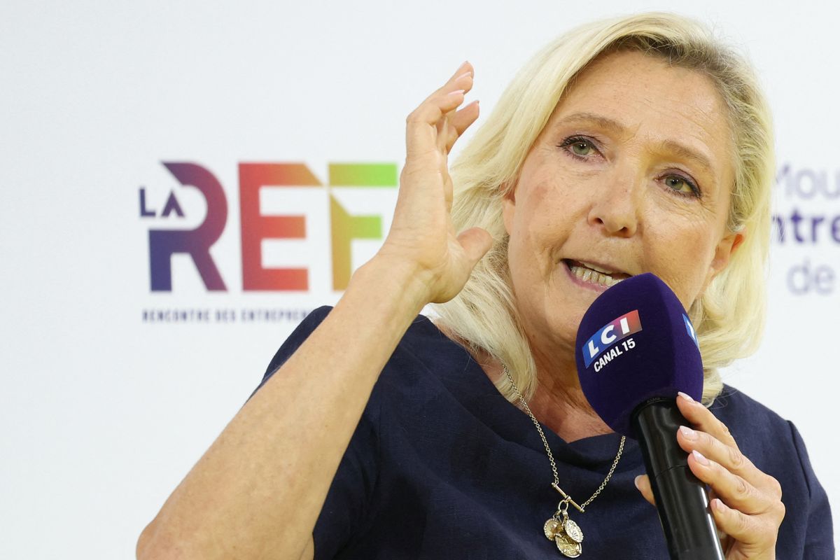 Marine Le Pen megnyugtatta a tőkéseket a francia elnökjelölti vitában (Fotó: THOMAS SAMSON / AFP)