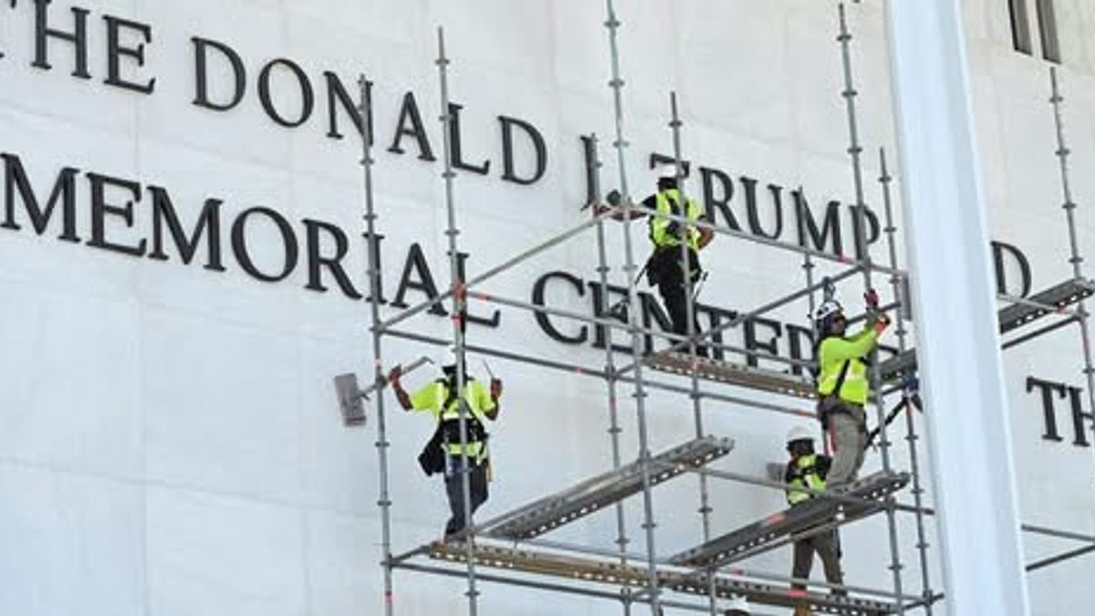 Trump's name to be inscribed on Kennedy Center for second time