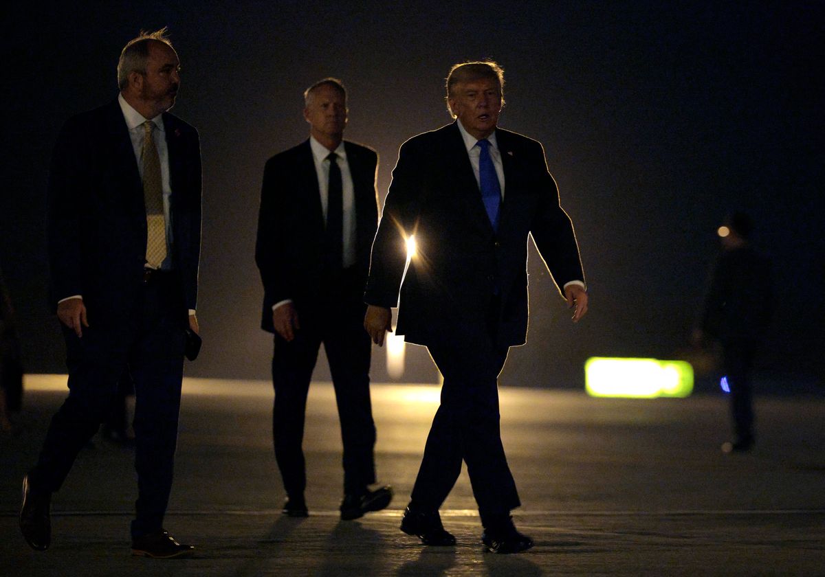 Trump Kaliforniába érkezik Fotó: AFP