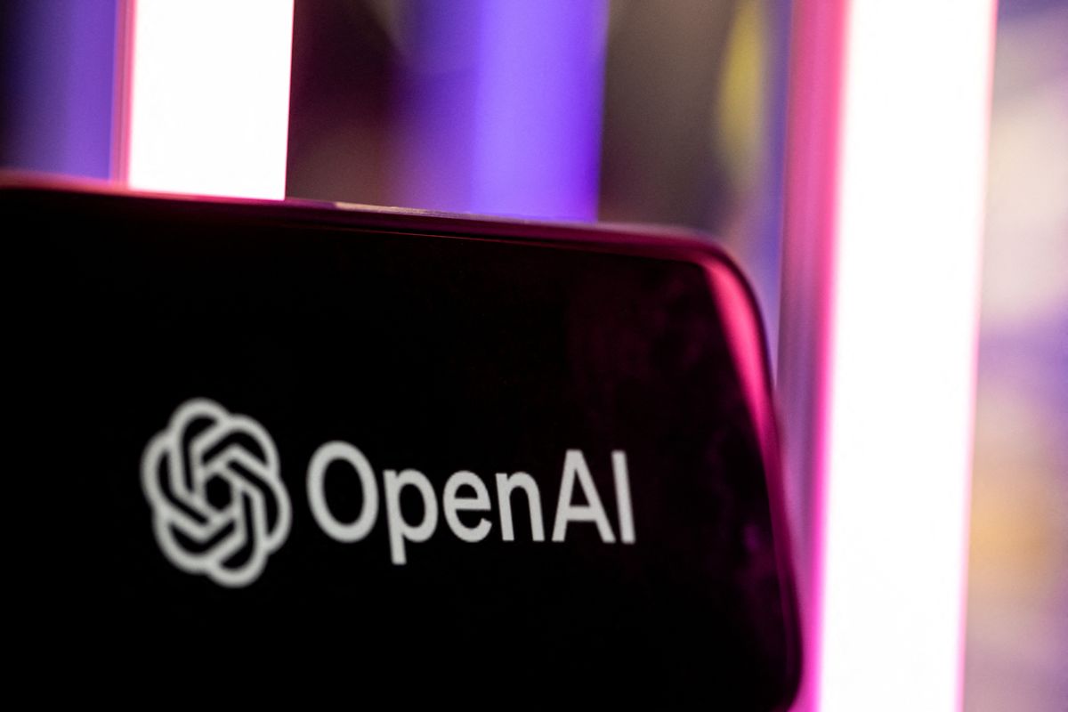 The OpenAI logo is seen at the "ALL IN 2026" conference at the Palais des Congres de Montreal in Montreal, Quebec, on September 17, 2026. "ALL IN" is Canada's largest artificial intelligence and technology event. (Photo by ANDREJ IVANOV / AFP)
