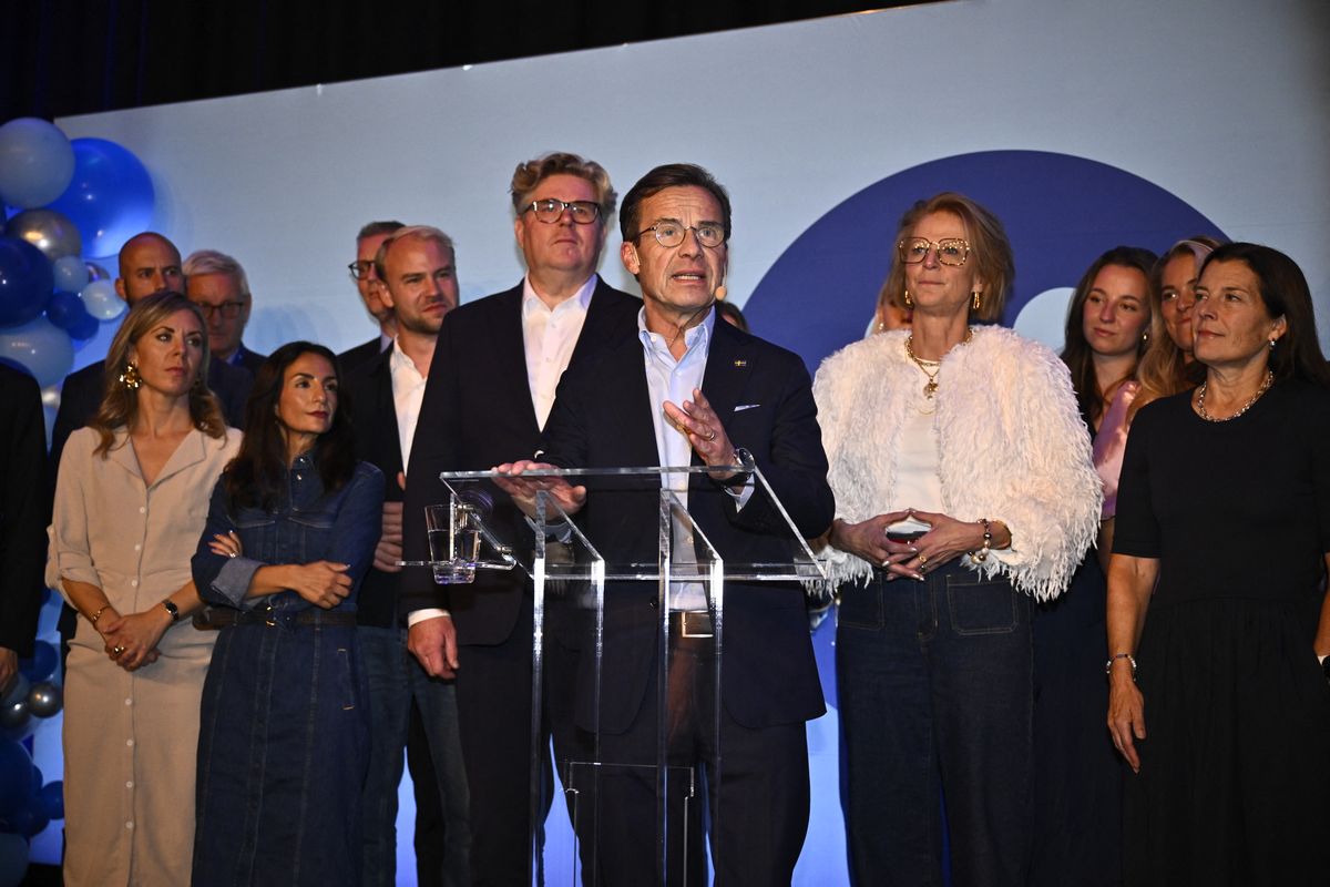 Ulf Kristersson jobboldali erői jelentősen visszaestek a legutóbbi svédországi választás óta (Fotó: CHRISTINE OLSSON / TT NEWS AGENCY)