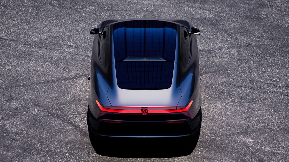 Additional energy generation via solar cells in the roof and rear window.