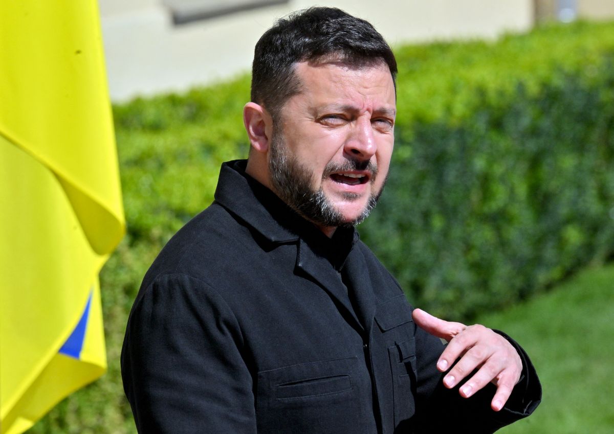Vlagyimir Putyin után Volodimir Zelenszkij ukrán elnököt kell meggyőzni a békéről (Fotó: SERGEI SUPINSKY / AFP)