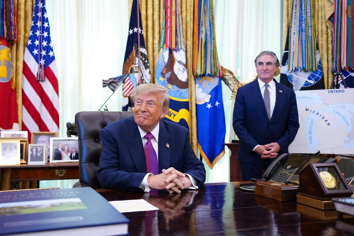Donald Trump emelte a tétet a Kanadával folytatott gazdasági háborúban (Fotó: ANDREW HARNIK / GETTY IMAGES NORTH AMERICA)