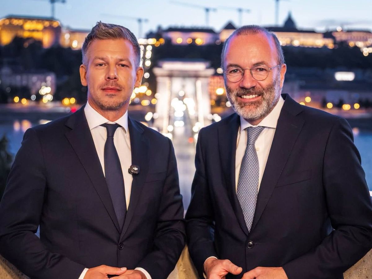 Magyar Péter és Manfred Weber