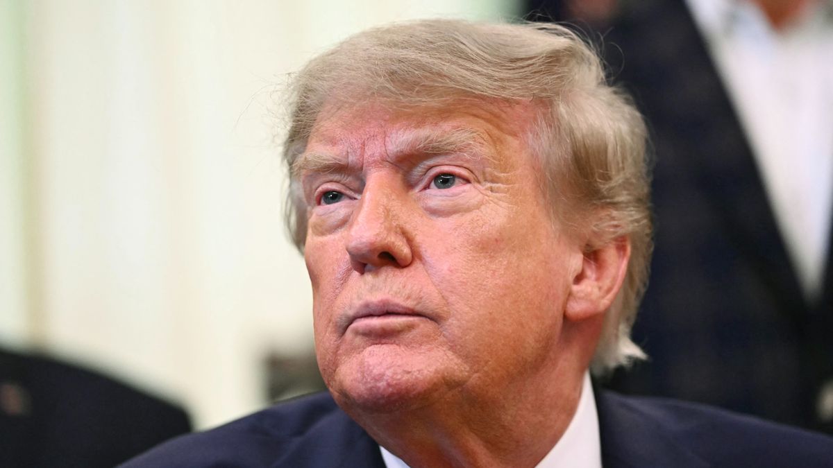 US President Donald Trump looks on before signing executive orders releated to beef processing and cattle ranchers, in the Oval Office of the White House in Washington, DC, on September 4, 2026. (Photo by Kent NISHIMURA / AFP)