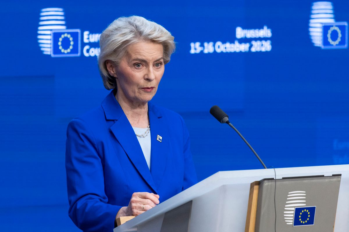 Ursula von der Leyen, az Európai Bizottság elnöke még mindig az Európai Egyesült Államok vízióját tartja szem előtt (Fotó: NICOLAS ECONOMOU / NurPhoto)